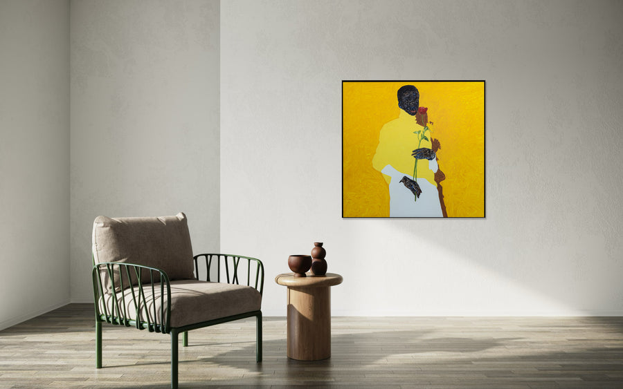 Amoako Boafo - Yellow Turtleneck