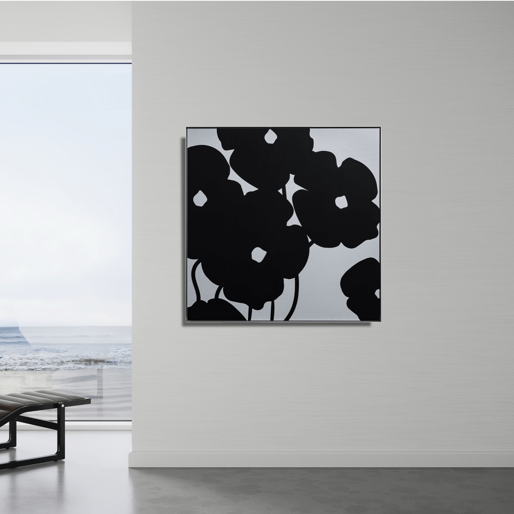 Donald Sultan - Black Poppies in Cement – LITO Editions